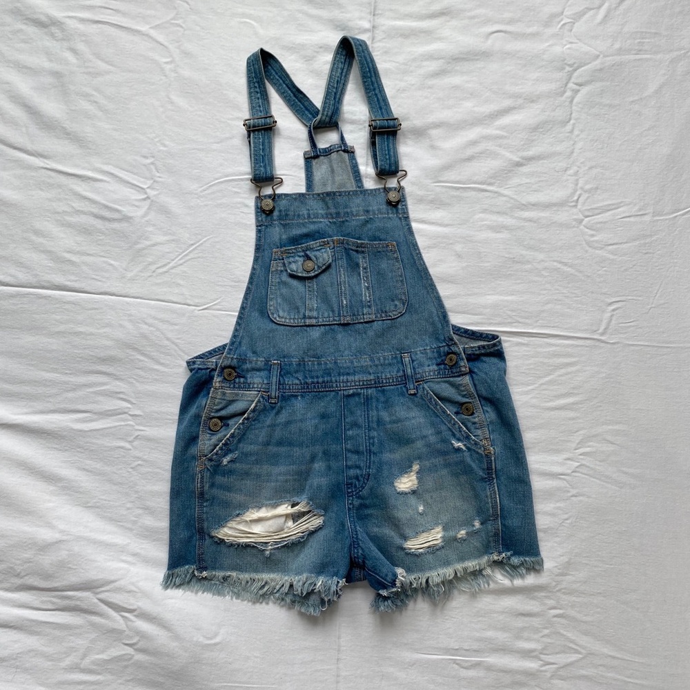 Abercrombie & Fitch Denim Short Overalls